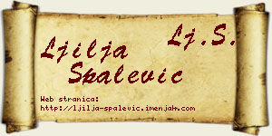 Ljilja Spalević vizit kartica